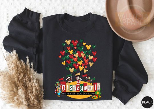Disneyworld Sweatshirt, Christmas Sweatshirt, Disney Balloon Sweatshirt,Disney Trip Shirt,Mickey Sweatshirt,Disneyworld Shirt,Christmas Gift