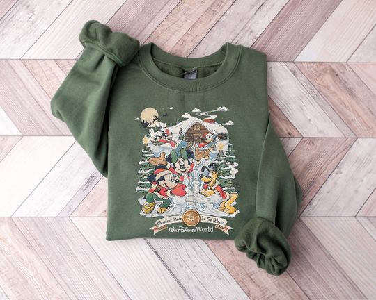 Discover Christmas Disney World Sweatshirt, Mickey And Friend Christmas Sweatshirt, Christmas Mickey And Minnie Sweatshirt, Christmas Family Sweater