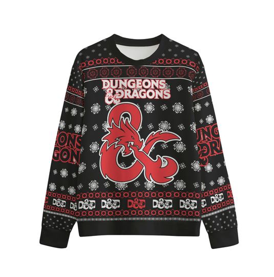 Ugly Christmas Sweater, Christmas Sweater, Dungeons And Dragons, DnD Sweater, Dungeons And Dragons Cosplay, Christmas Gifts