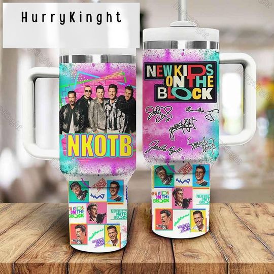 NK on The Block Tumbler 40Oz, NKOT Block Concert Tumbler, Rock Tour Tumbler, NKOT Block Coffee Tumbler, NKOT Block Travel Cup, NKOT Block Fans Gifts