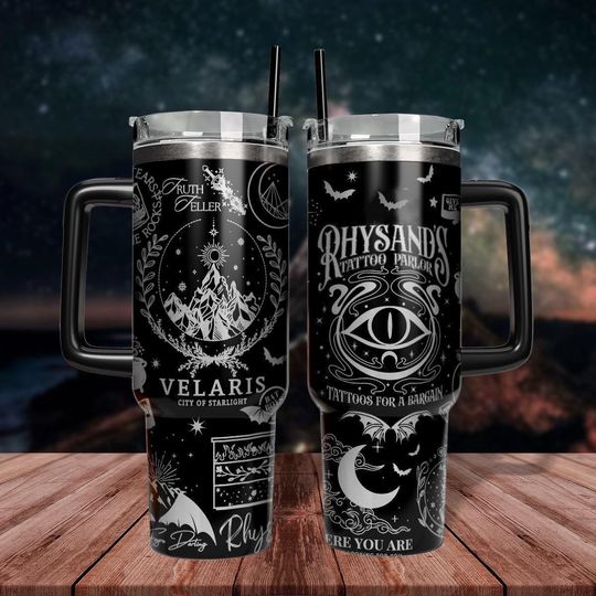 Velaris Acotar Tumbler 40 oz, Velaris City Of Starligh Tumbler, The Night Court Coffee Tumbler, Starlight Acotar Halloween Gift