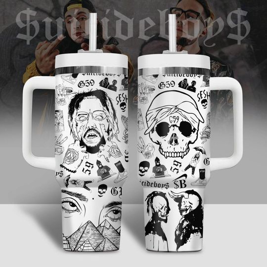 Discover Suicideboys Merch Tumbler 40oz, Suicideboys Tumbler Cup, Suicideboy Band Steel Tumbler, G59 Band Stainless Tumbler, Greyday Tour Gift