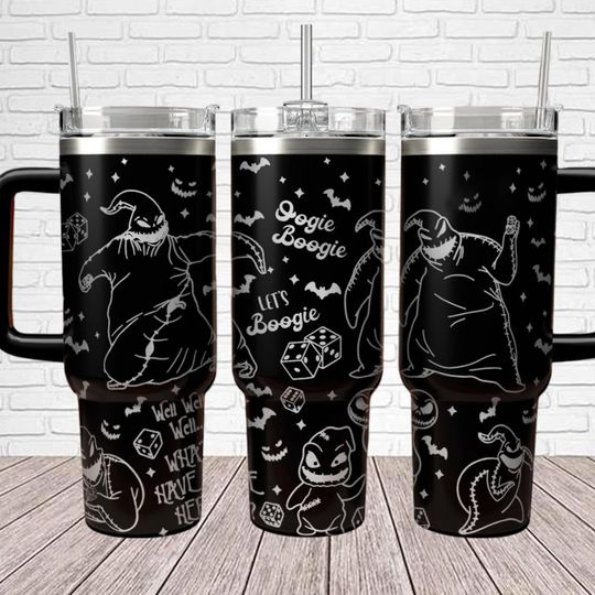 Discover Oogie Boogie Tumbler 40oz, Boogie Man Tumbler Cup, Horror Movie Coffee Tumbler, Halloween Disney Trip Tumbler, Trick Or Treat Tumbler