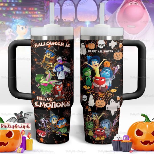 Discover Inside Out Tumbler 40oz, Its Okay To Feel All The Feels Tumbler, Disney Inside Out Tumbler Cup, Inside Out 2 Tumbler, Halloween Gift