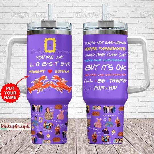 Discover Friends Series Tumbler 40 oz, Friends Chandler Coffee Tumbler, Friends Stainless Tumbler, Custom Friends Tumbler, Tumbler With Straw