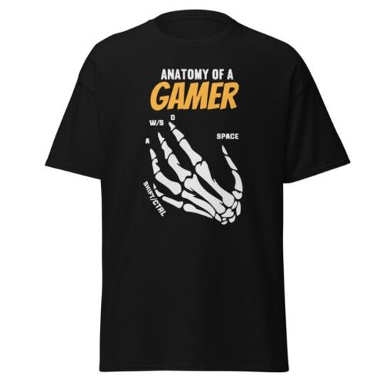 Discover Gamer Funny T-Shirt Anatomy of a Gamer Skeleton Gift Tee