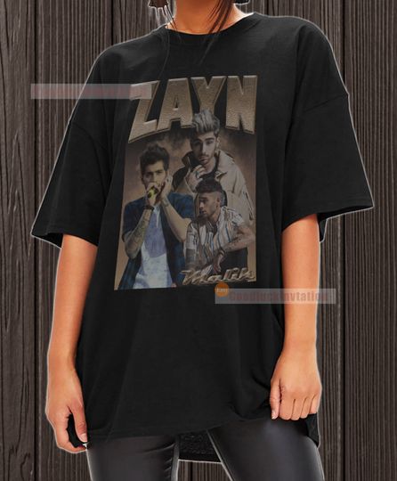 Discover Zayn Malik Shirt T-shirt Unisex Cotton Vintage 90's Graphic Tee Unisex Crewneck Shirt