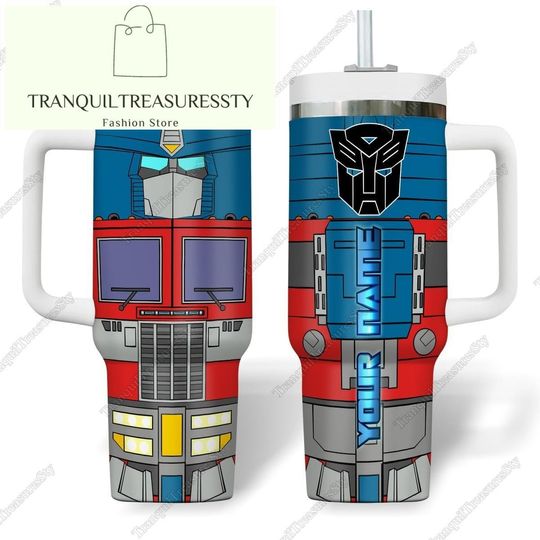 Custom Transformer Tumbler 40 oz, Transformer Movie Tumblr, Transformer Coffee Tumbler, Transformer Insulated Tumbler, Transformer Gift