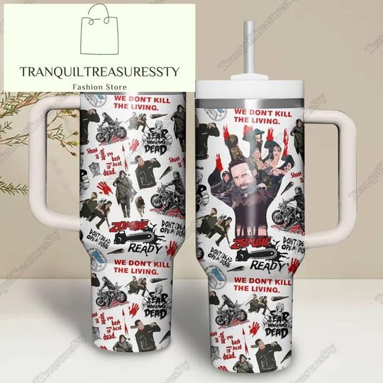 Discover The Walking D We Don't Kill The Living Tumbler 40 Oz, The Walking D Tumbler Cup, The Walking D Tumblers, Horror Movie Tumbler