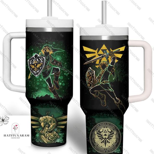 Halloween The Legend of Zelda Game Tumbler, Breath Of The Wild, Zelda Korok Tumbler, Nintendo Gaming Gift, Zelda Drinkware Tumbler