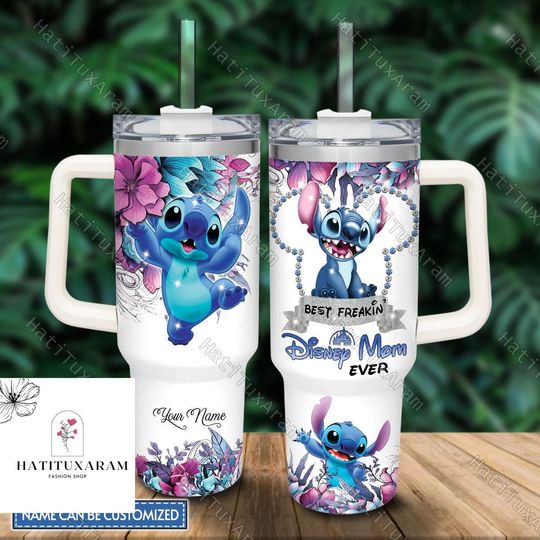 Discover Halloween Stitch 40oz Tumbler, Custom Name Stitch Tumbler, 40oz Stainless Steel Tumbler, Stitch Drinkware Tumbler, Tumbler For Women