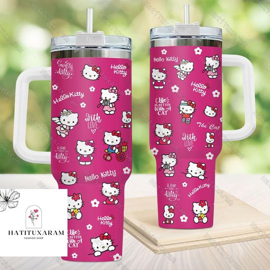 Discover Halloween Kitty Tumbler, Kitty Drinkware Cup, Kitty Cat Tumbler, Hello Kitty Tumbler 40 Oz, Kitty Coffee Cup, Kitty Tumbler For Women