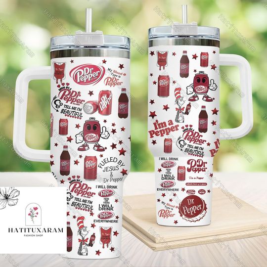 Halloween Dr Pepper Tumbler, Drinkware Tumbler, Diet Dr Pepper Tumbler, Tumbler For Men, Dr Pepper Tumbler Cup, 40oz Stainless Tumbler