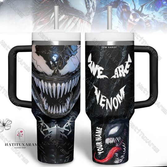 Halloween Venom 40oz Tumbler, Personalized Horror Tumbler, Horror Movie Tumbler, Fall Spooky Season Tumbler