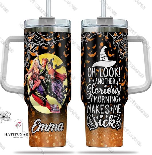 Discover Halloween Hocus Pocus Sanderson Witches 40OZ Tumbler, Disney Besties Women Tumbler, Personalized Cup, Disney Trick Or Treat Tumbler