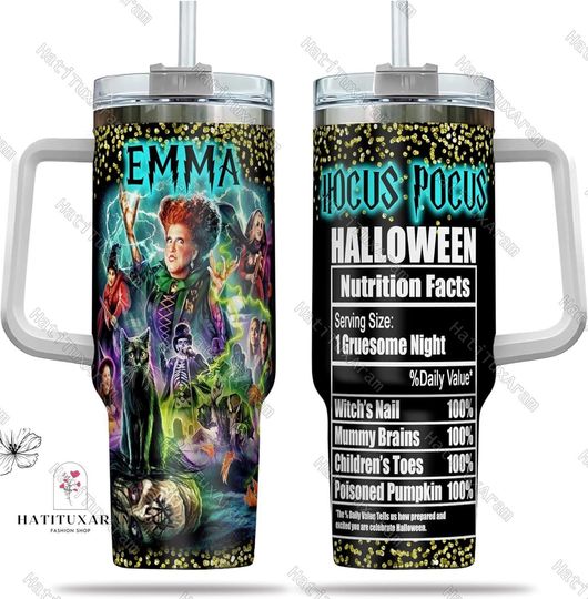 Discover Hocus Pocus Sanderson Witches Halloween 40OZ Tumbler, Women Witchy Tumbler, Disney Sister Tumbler, Trick Or Treat