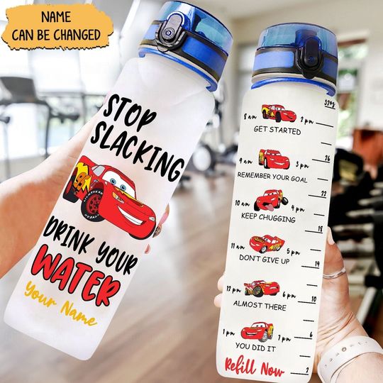 Discover Lightning Mcqueen Bottle, Disney Cars Bottle, Cars Movie Water Bottle, Disneyland Bottle With Lid, Custom 32oz Water Bottle
