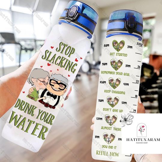 Carl And Ellie Bottle, His Ellie Her Carl Bottle, Disney Up Movie Bottle, Disney Pixar Up Bottle, Motivational Bottle, Disney Bottle