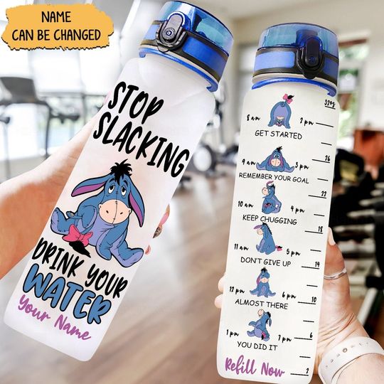 Eeyore Water Track Bottle, Cute Eeyore Water Bottle, Custom Eeyore Bottle, Pooh Water Bottle, Pooh Bear, Eeyore Drink Bottle