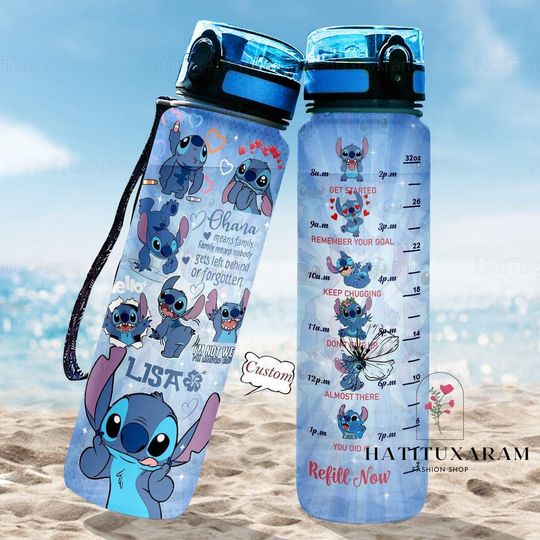 Discover Stitch Water Bottle, Stitch Drink Bottle, Stitch Cartoon 32Oz Water Bottle, Custom Stitch Bottle, Lilo And Stitch Bottle, Fitness Bottle