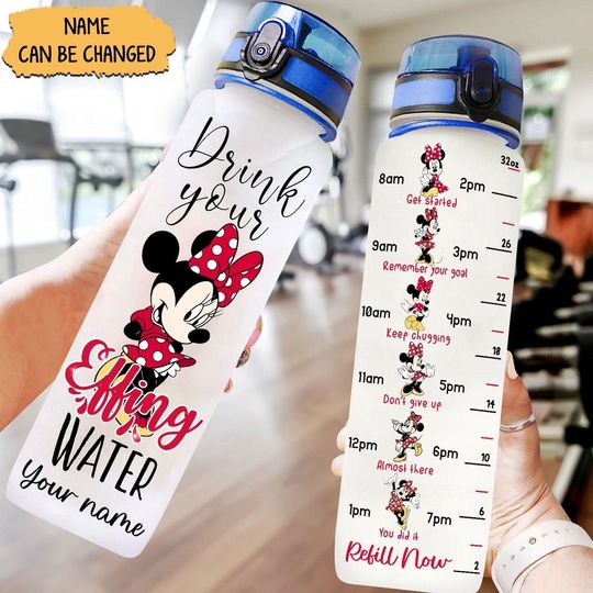 Discover Minnie Water Bottle, Personalized Minnie Bottle, Disney Mouse Bottle, Minnie Mouse Bottle, Mickey And Minnie, Minnie Drink Bottle