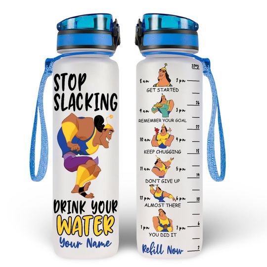 Discover Disney Krock Bottle With Time Marker, Emperors New Groove Bottle, Personalized Bottle, Disney Villains Bottle, Yzma And Krock Bottle