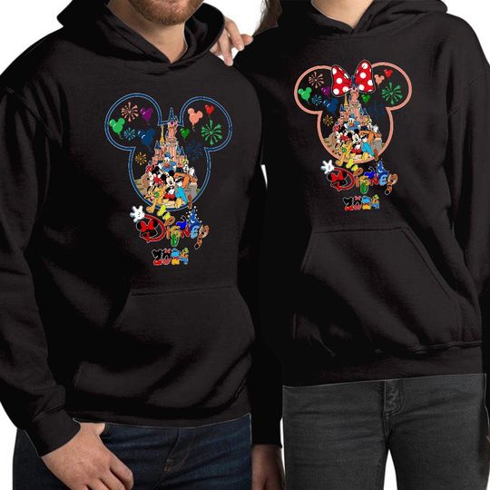 Discover HOODIE (3206) Family Holiday Tour 2024 Mickey Minnie Friends Men Women Couple Hoodie