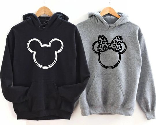 Minnie Hoodie, Mickey Hoodie, Minnie Mickey Sketch, Disney hoodie