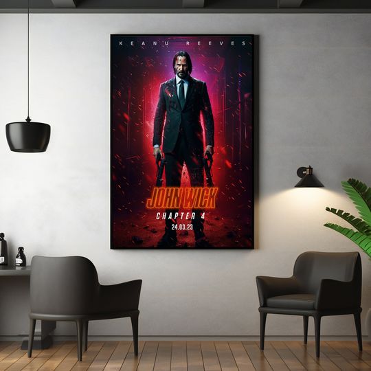 Discover John Wick Movie Poster | John Wick 4 Wall Art, John Wick Poster Print, John Wick Wall Print, John Wick Home Decor, John Wick 4 Room Decor