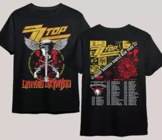 ZZ Top & Lynyrd Skynyrd T-shirt The Sharp Dressed Simple Man Tour 2024 shirt