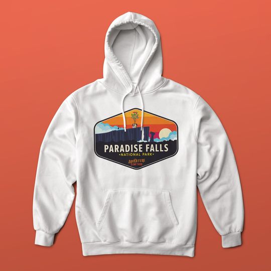 Disney UP Hoodie, Paradise Falls National Park Hoodie,  Adventure is out there Hoodie