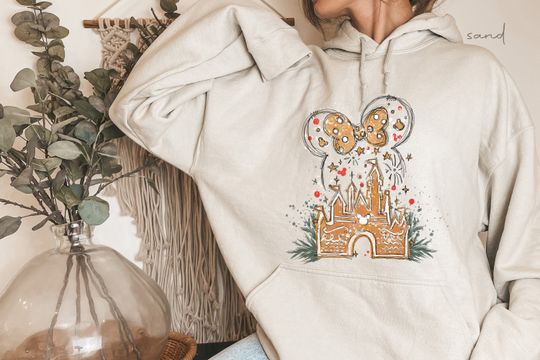 Discover Disney Gingerbread Castle Hoodie,Christmas Castle Hoodie,Disney Christmas Hoodie,Mickey