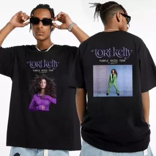 Discover tori kelly purple skies tour 2024 shirt, tori kelly 2024 concert shirt