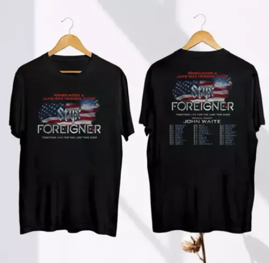 Discover Graphic Styxs Band Tour 2024 Shirt, 2024 Styxs And Foreigner Band Concert Shirt