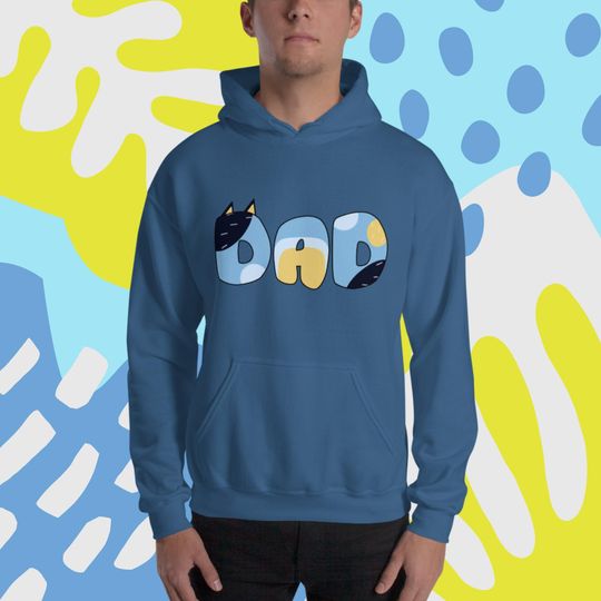 BlueyDad Bandit Dad Cartoon Disney Mens Unisex Sweatshirt Hoodie