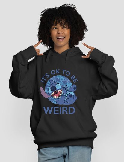 Discover Disney stitch it is okay to be weird quotes funny lame Hoodie