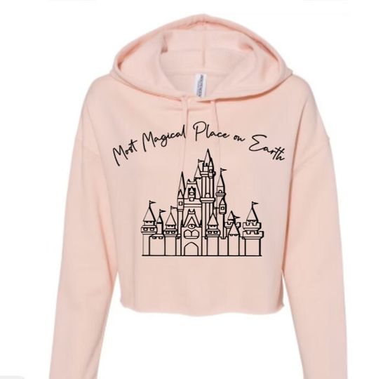 Discover MOST Magical Place on Earth Castle Cropped Disney Park Disney Hoodie