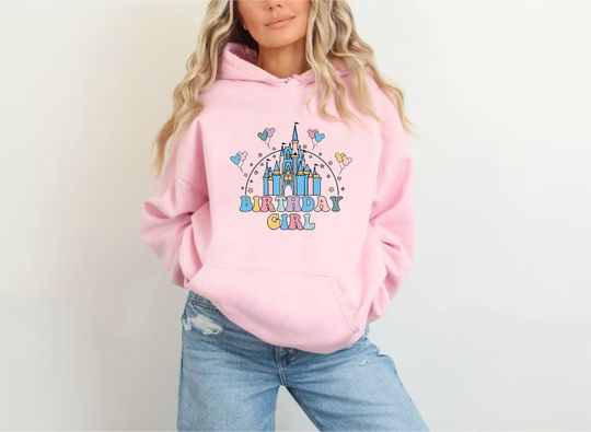 Discover Disney Birthday Girl Hoodie, Custom Hoodie,Custom Birthday Gift,Personalized Hoodie