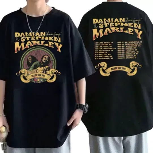 Discover Damian & Stephen Marley Traffic Jam Tour 2024 T Shirt Gift For Fans Music
