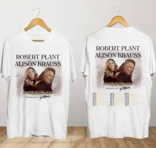 Robert Plant and Alison Krauss Can't Let Go 2024 Tour T-Shirt