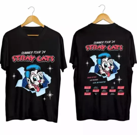Stray Cats Summer Tour 2024 Shirt Stray Cats Band Fan Shirt Stray Cats 2024