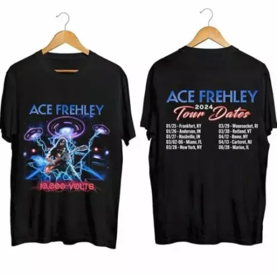 Discover Ace Frehley's 2024 Tour Shirt, Ace Frehley Fan Shirt 2 Sided