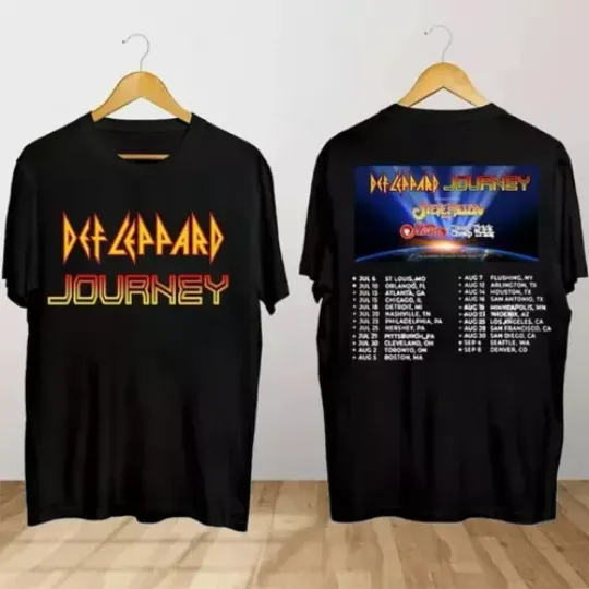 Discover Def Leppard And Journey Summer Stadium Tour 2024 T Shirt, Concert Music Merch