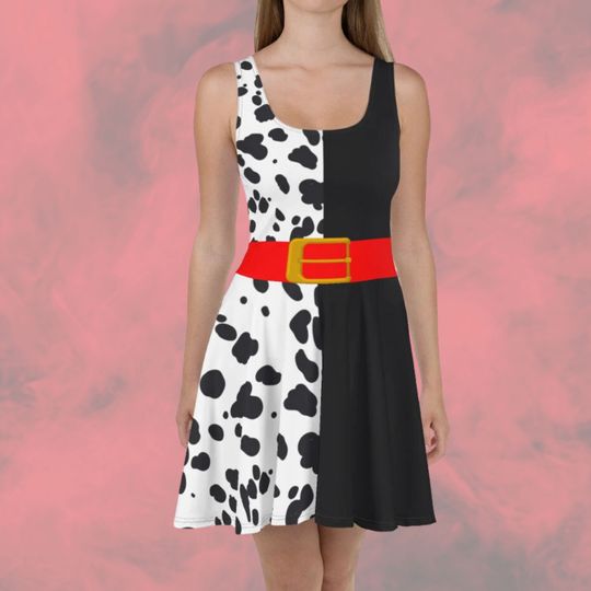 Discover Womens Disney Dress Cruella Running costume Dalmation Disney Bounding 101 Dalmations Cruella Devil