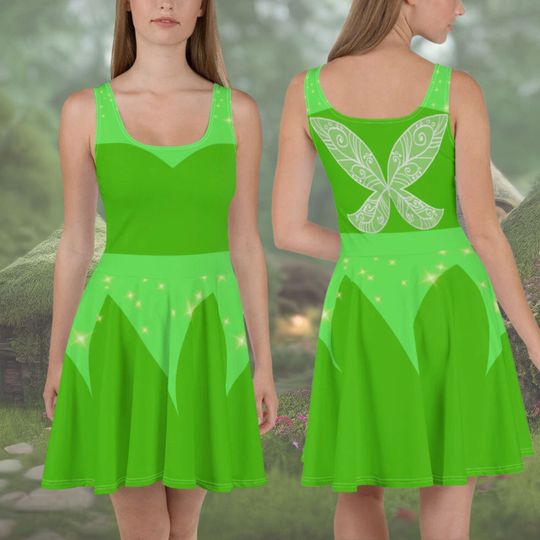 Discover Tinkerbell Fairy Dress for women costume adult running outfit Disney bounding neverland pixie dust peter pan matching cosplay ideas