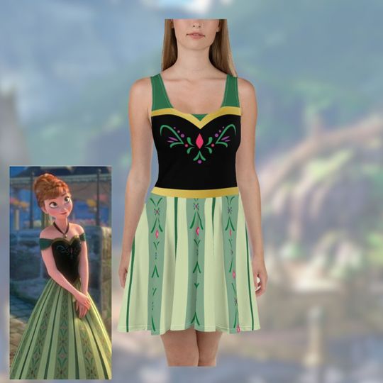 Discover Womens Anna Coronation Dress costume Frozen princesss green dress run Disney outfit