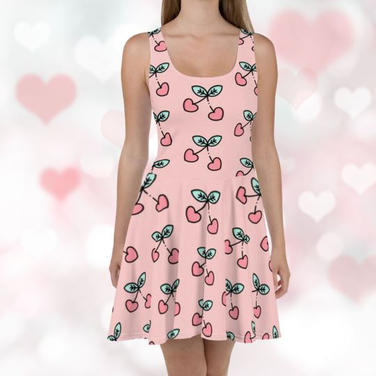 Discover Womens Valentines Day Dress Cherry hearts valentine outfit idea adult dress