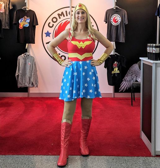 Wonder Woman Cosplay Skater Dress Costume Superhero DC Comic Con