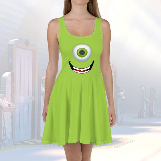 Discover Womens Disney Dress Mike Wasowski Monsters inc adult Dress costume running dress