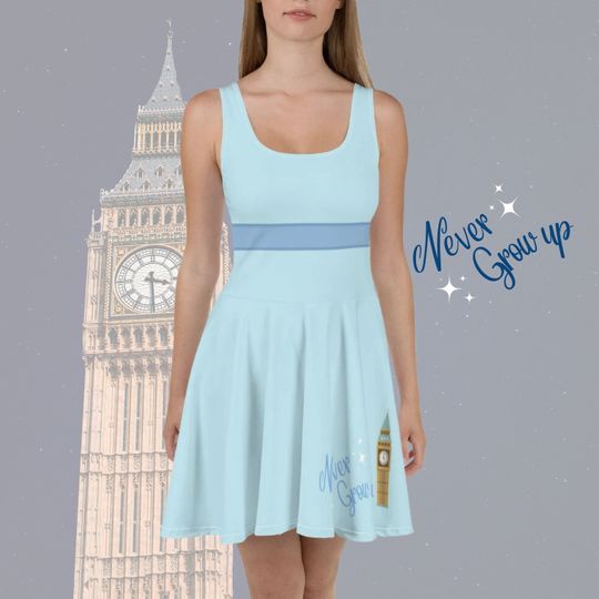 Discover Women's Dress Wendy Darling, Disney inspired Peter Pan running Skater Dress Neverland Marathon outfit idea